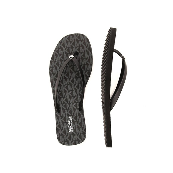 Michael Kors Shoes - Michael Kors Womens 6 M Black Jinx Logo Flip Flop Sandals NIB FQ0